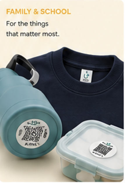 ReturnMePlz label on school jumper